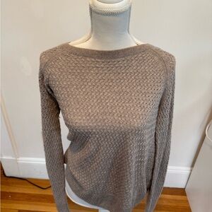 American Eagle Outfitters Beige Open-Knit Sweater Top